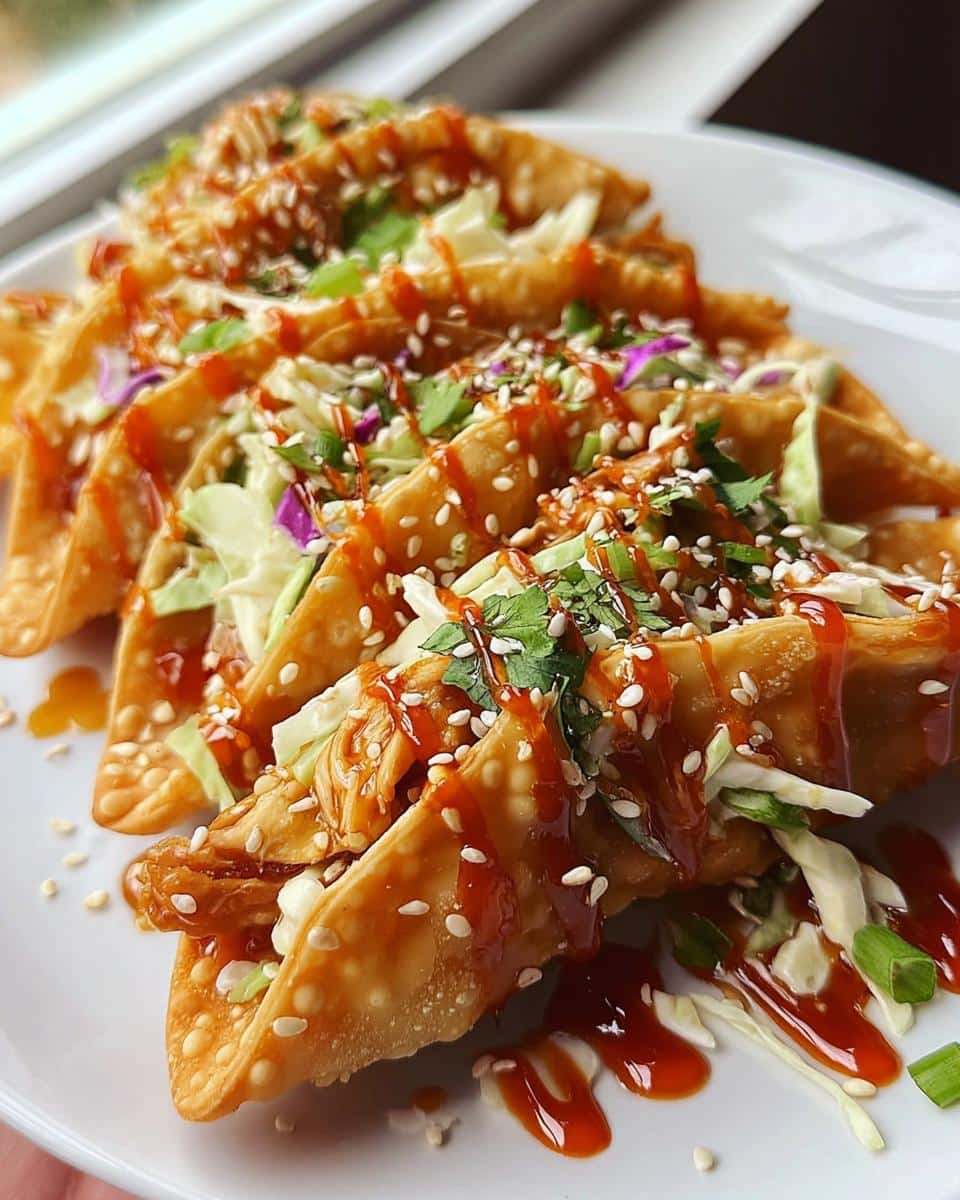 Crispy Chicken Wonton Tacos - detail 1