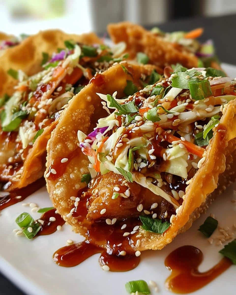 Crispy Chicken Wonton Tacos - detail 2