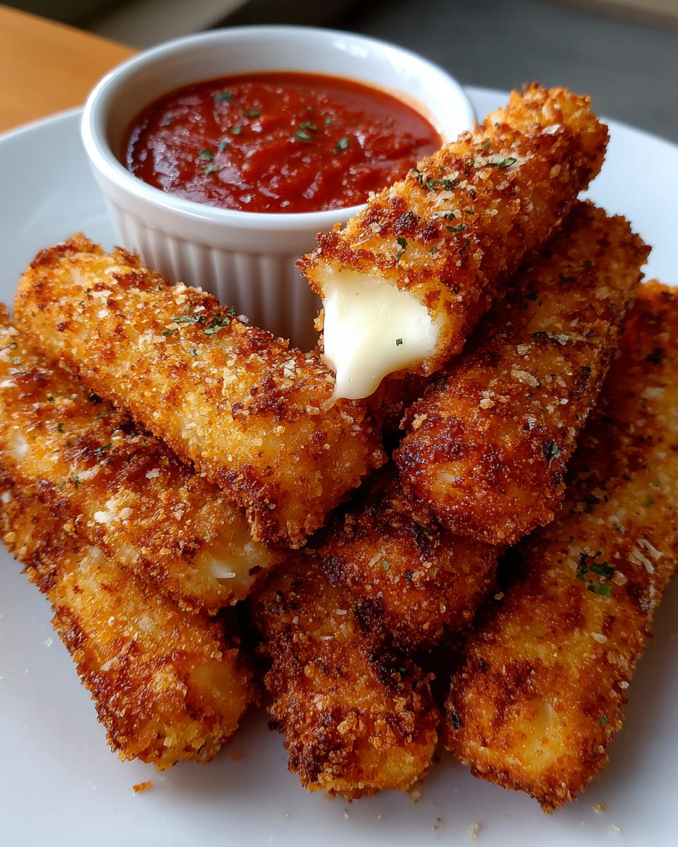 Crispy Homemade Mozzarella Sticks - detail 1