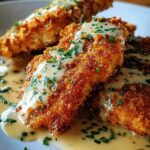 Crispy Parmesan Chicken with a Rich Garlic Sauce