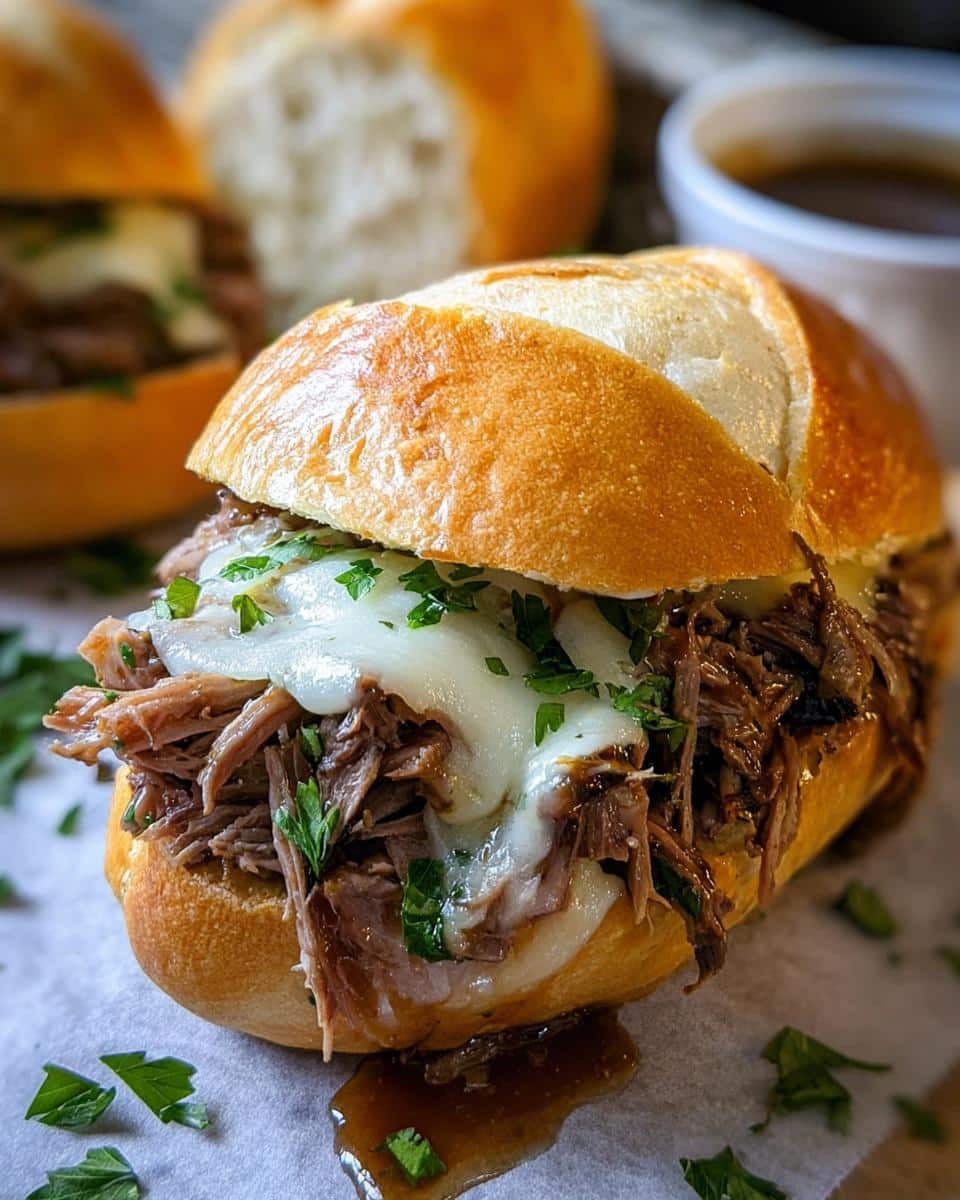 Crockpot French Dip Sandwiches - detail 2