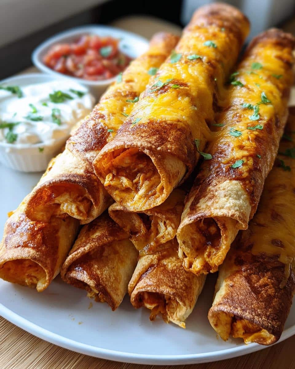 Crunchy Oven-Baked Chicken Taquitos - detail 1