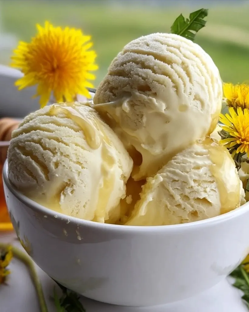 Dandelion Honey Ice Cream