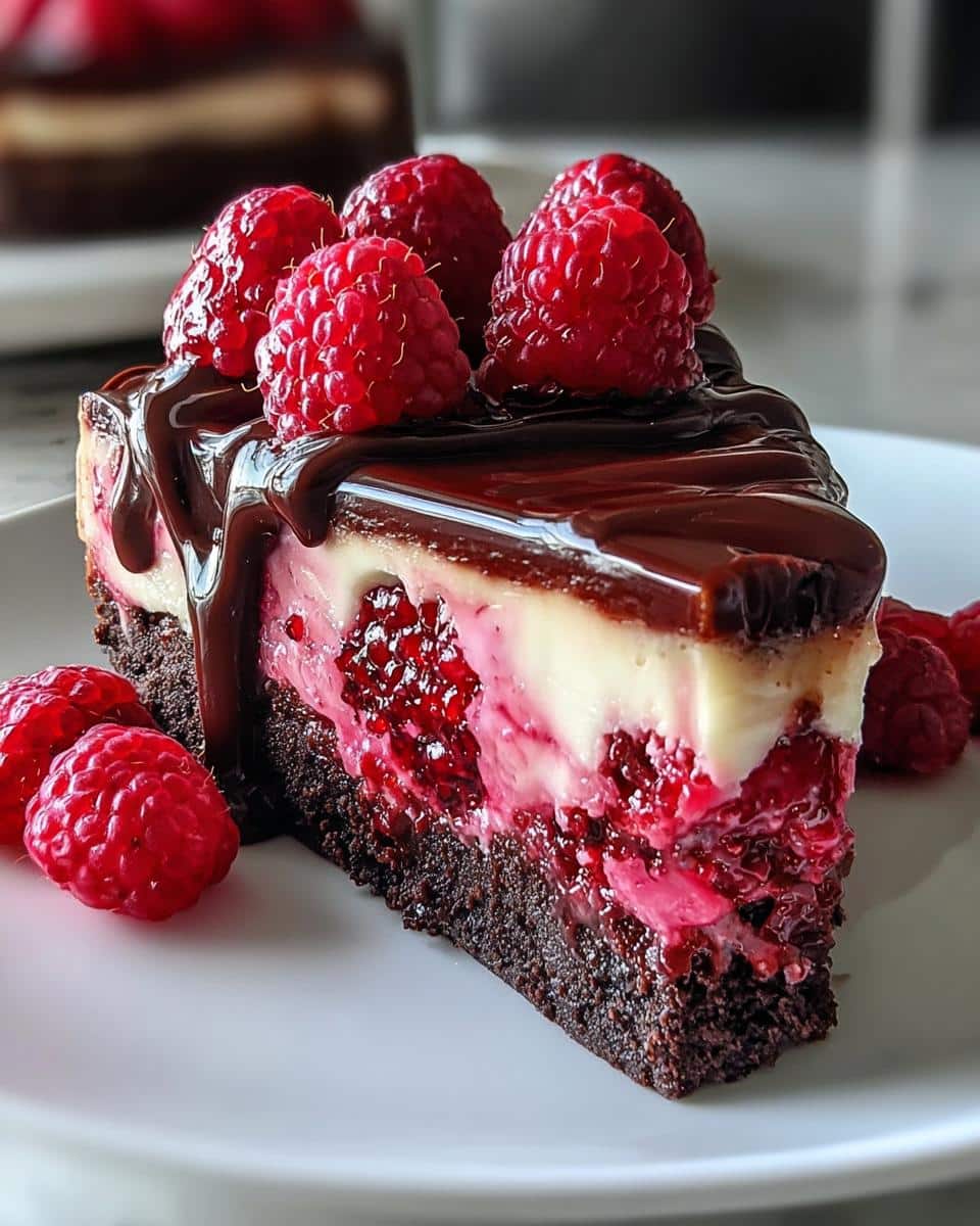 Dark Chocolate Raspberry Cheesecake - detail 2