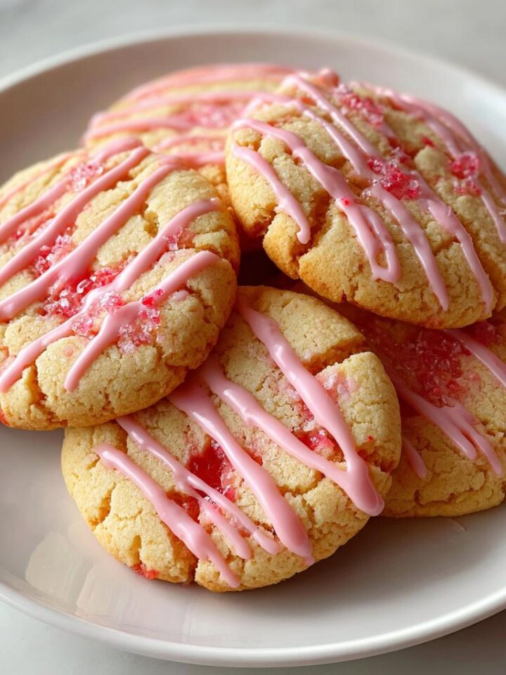 Double Strawberry Sugar Cookies