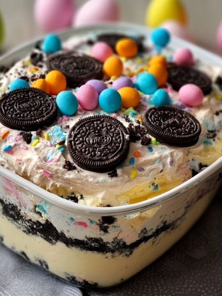 Easter Oreo Cookie Casserole