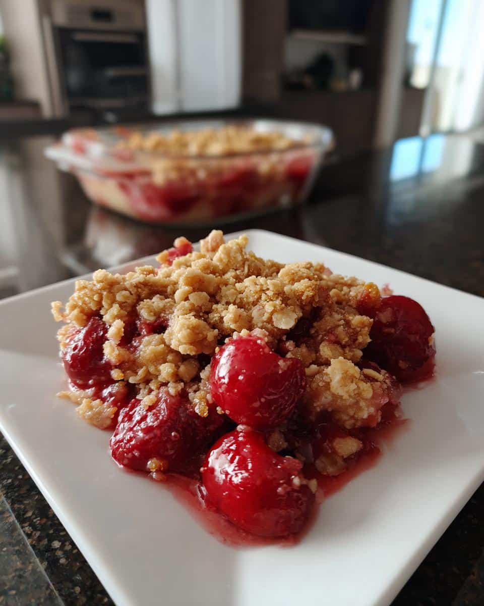 Easy Cherry Crisp - detail 1