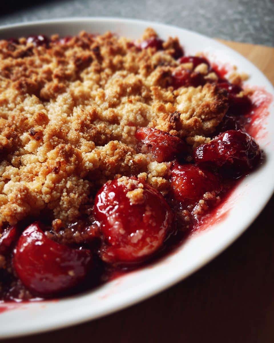 Easy Cherry Crisp - detail 2