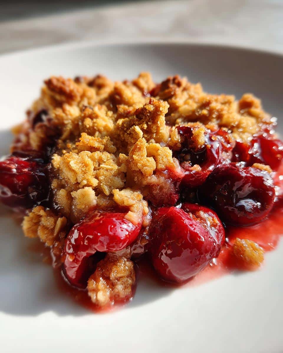 Easy Cherry Crisp - detail 3