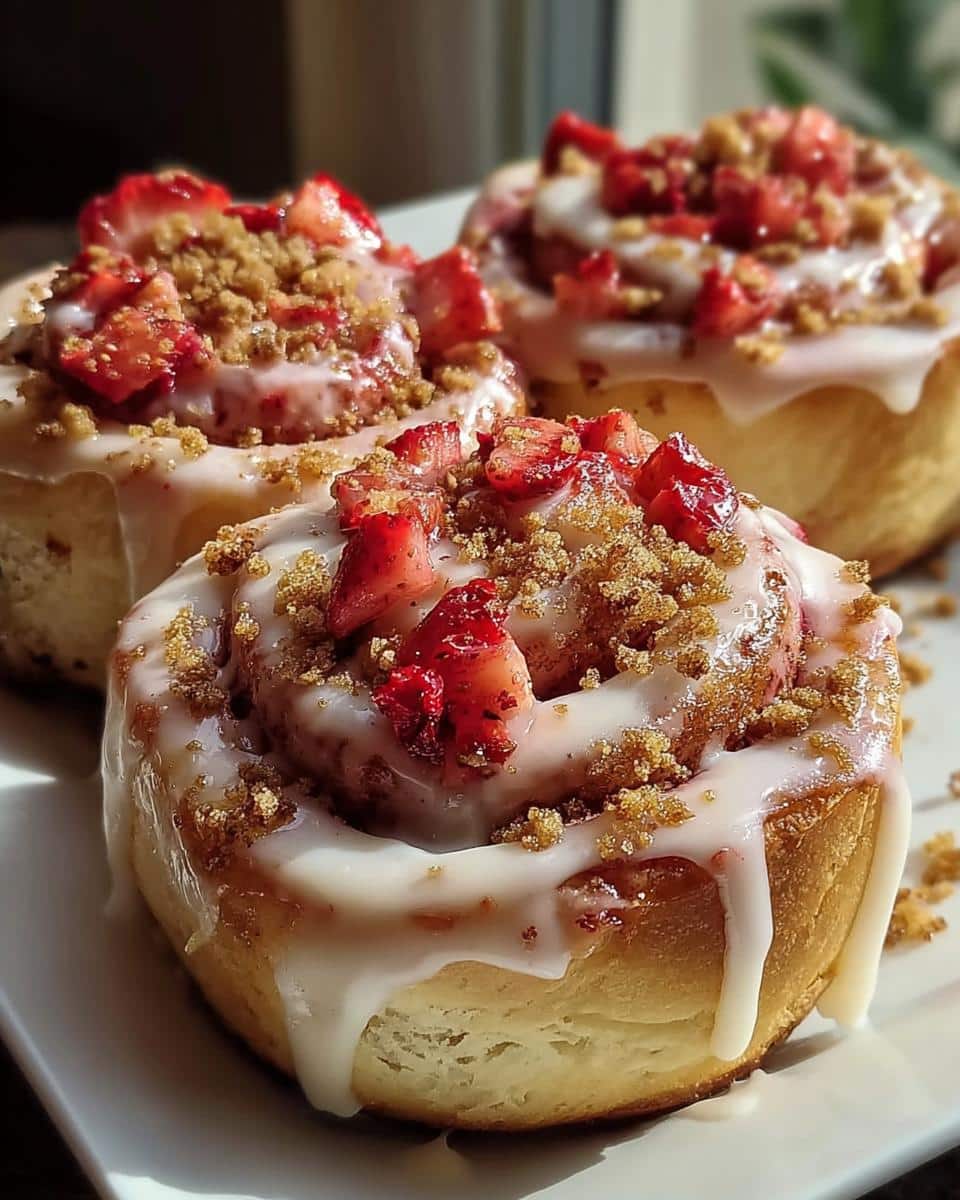 Easy Strawberry Cheesecake Cinnabon Rolls - detail 2