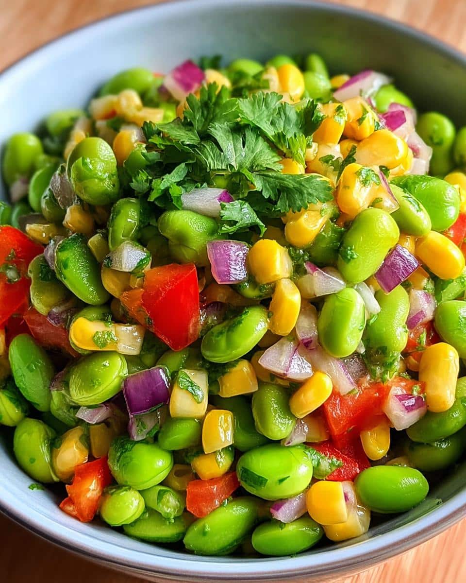 Edamame Salad with Cilantro Lime Dressing - detail 1