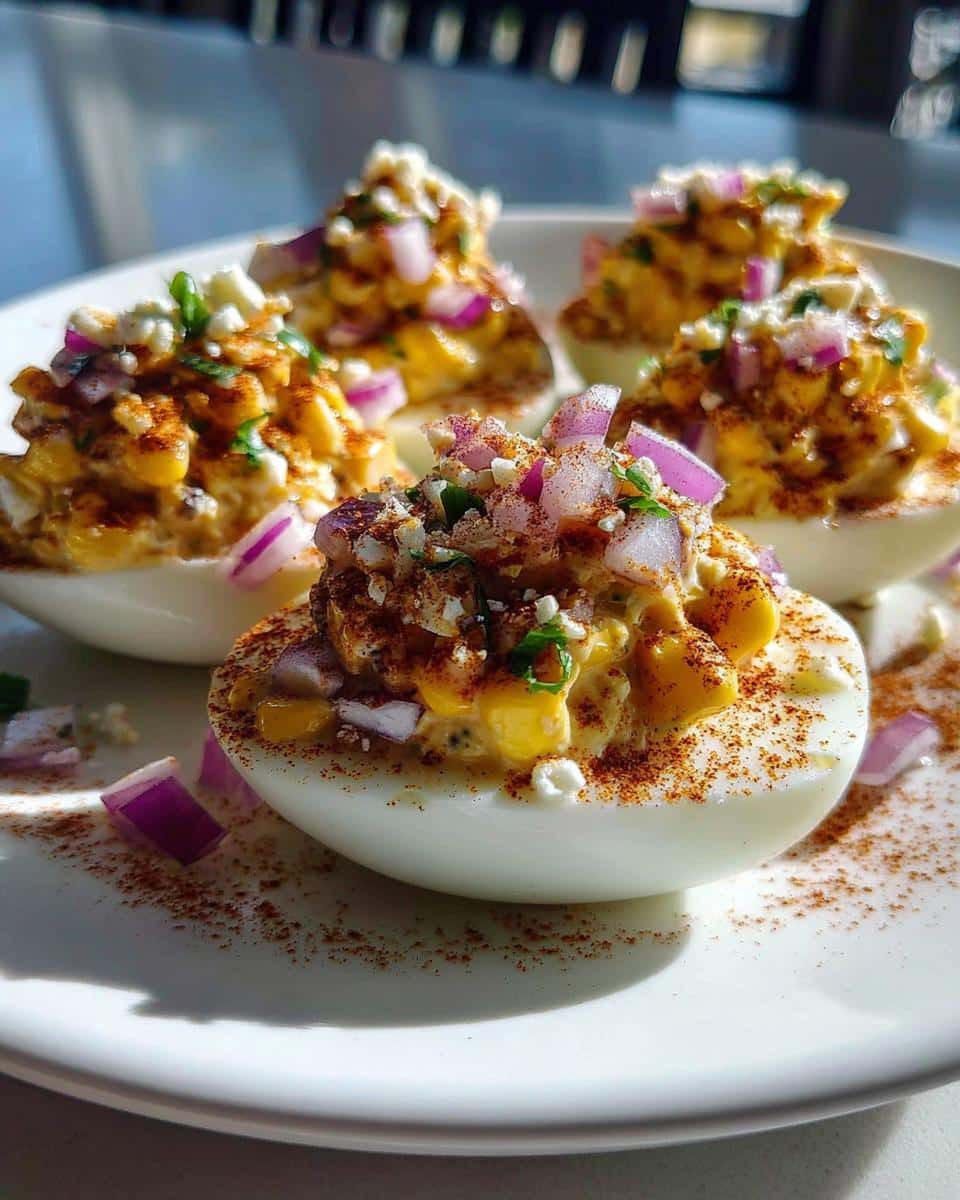 Elote Deviled Eggs - detail 1