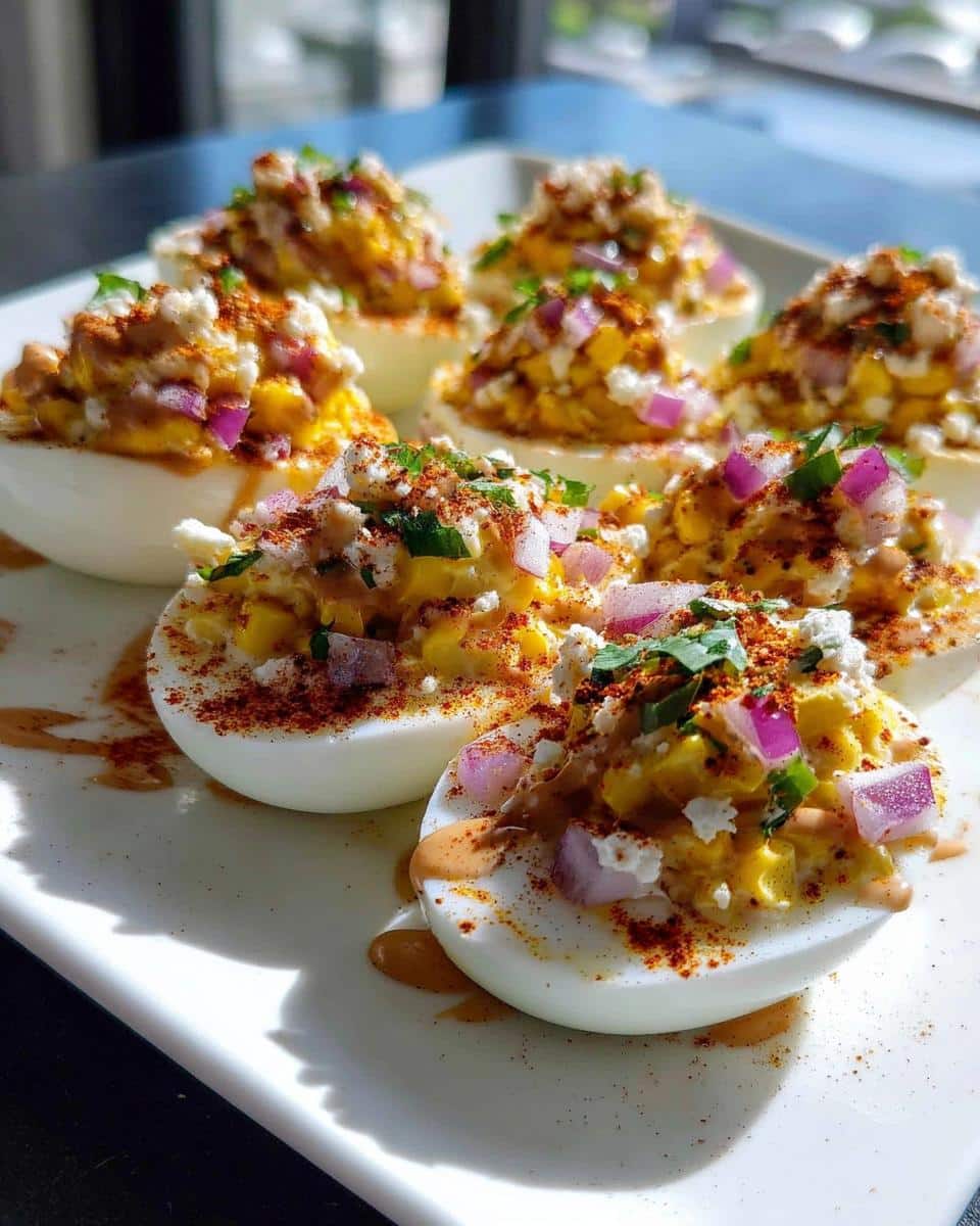 Elote Deviled Eggs - detail 2