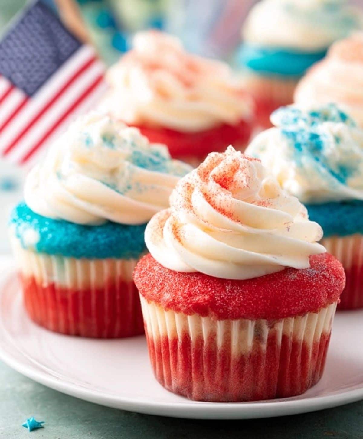 Festive 4th of July Cupcakes