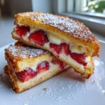 Fried Strawberry Cheesecake Sandwiches