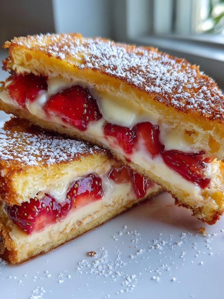 Fried Strawberry Cheesecake Sandwiches