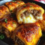 Garlic Butter Cheeseburger Rollups