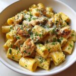 Garlic Butter Chicken with Rigatoni and Parmesan