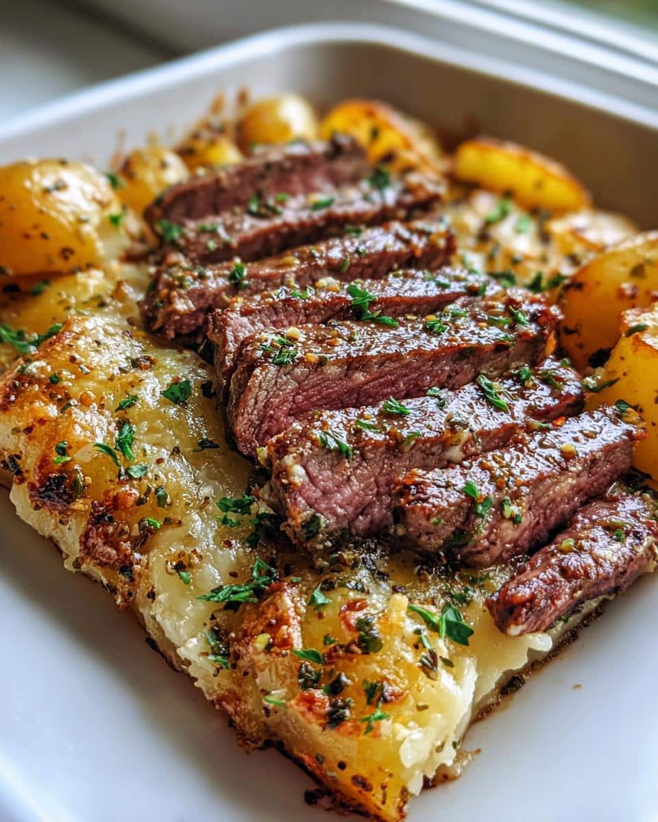 Garlic Butter Steak & Cheddar Potato Bake - detail 1