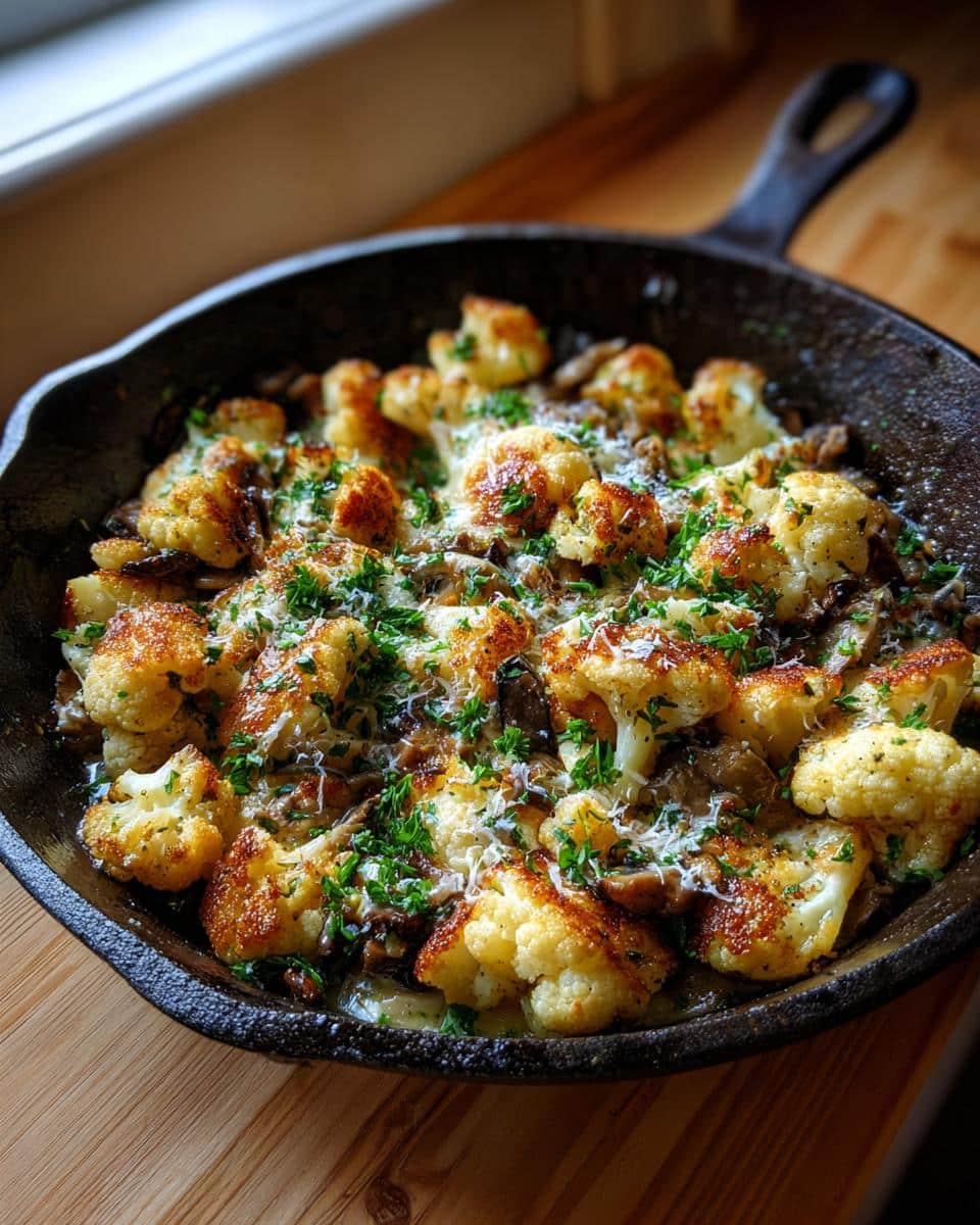 Garlic Cauliflower Mushroom Skillet - detail 1