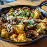 Garlic Cauliflower Mushroom Skillet