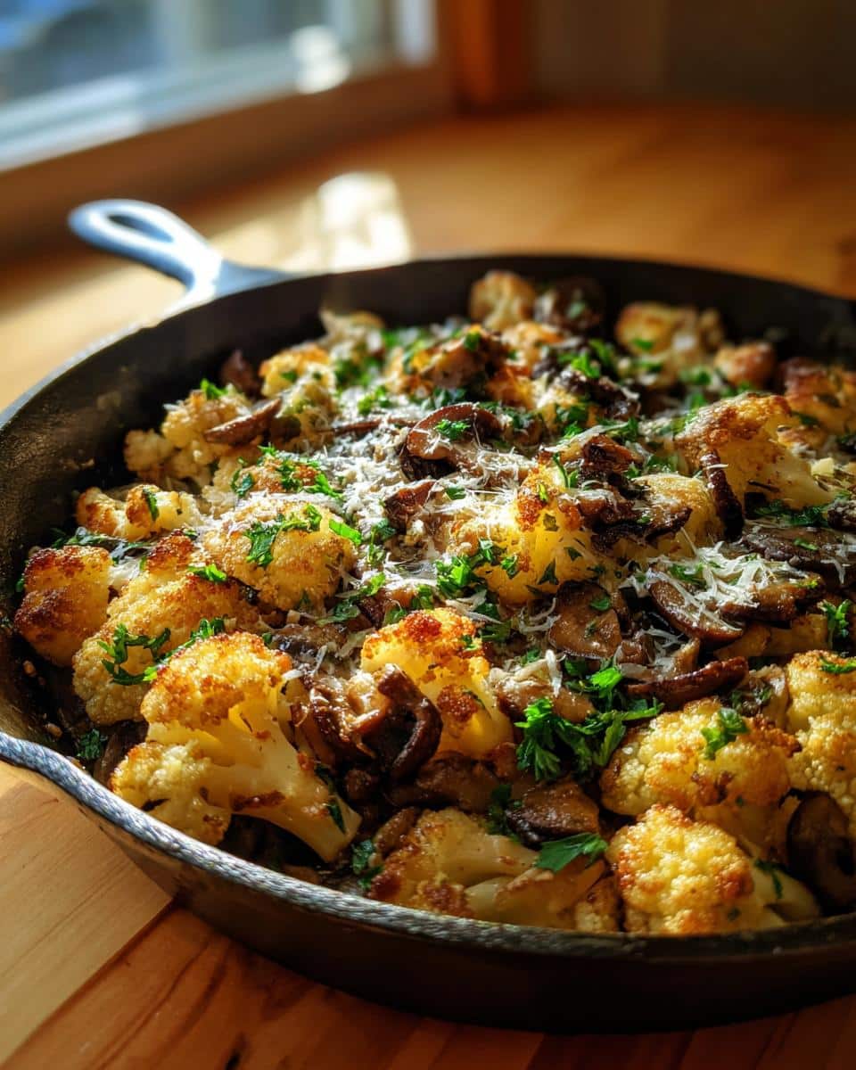Garlic Cauliflower Mushroom Skillet - detail 2