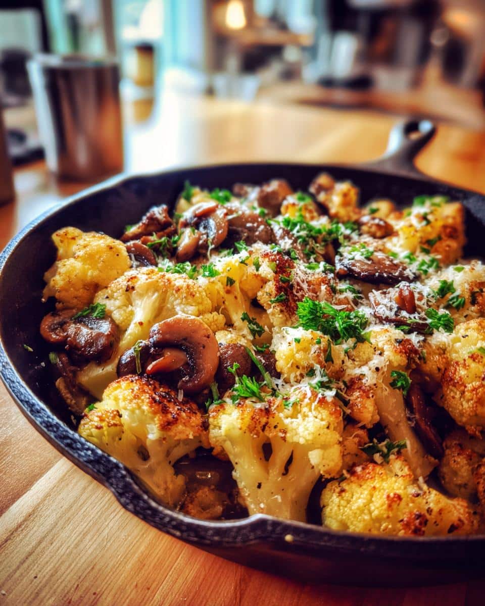 Garlic Cauliflower Mushroom Skillet - detail 3