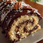 German Chocolate Cake Roll
