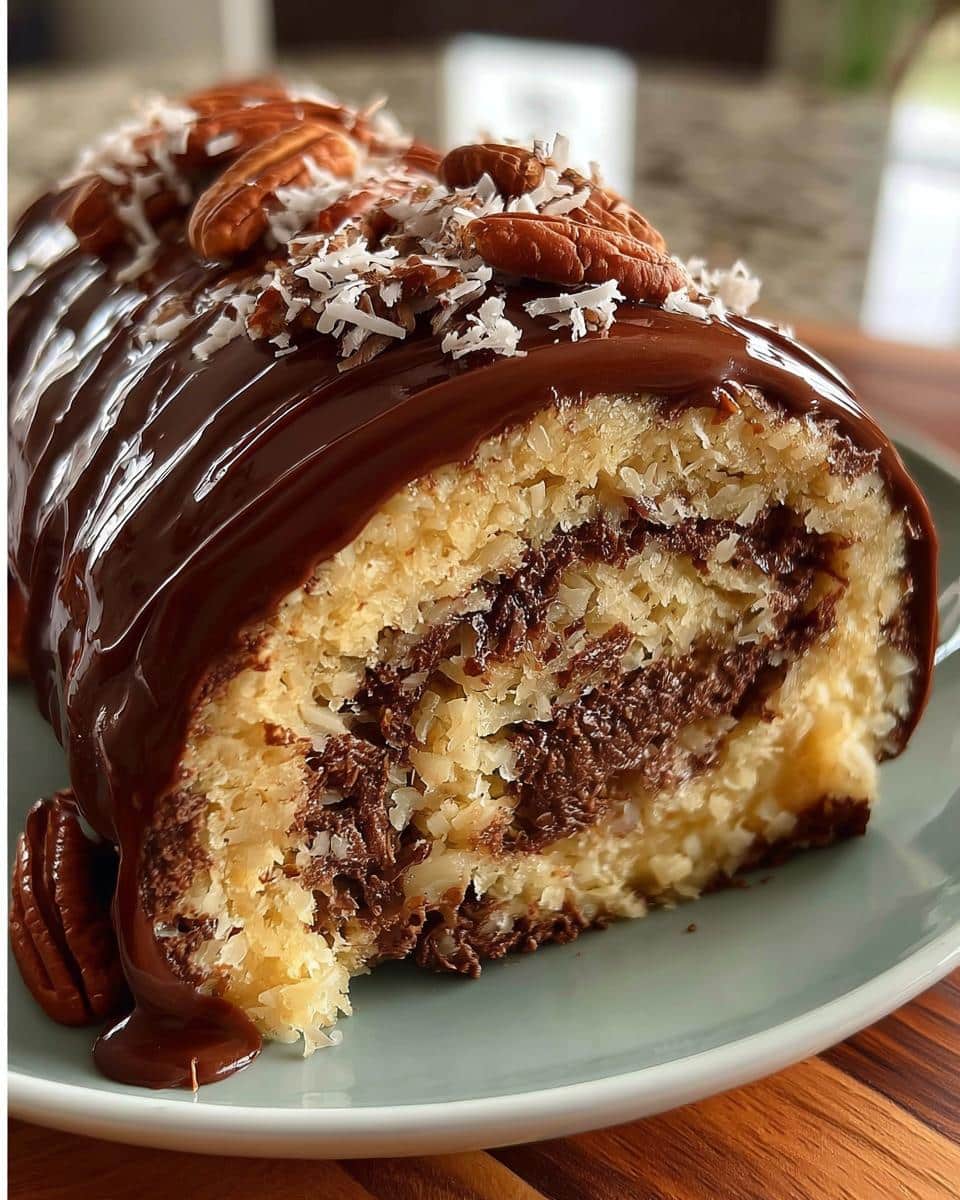 German Chocolate Cake Roll - detail 2