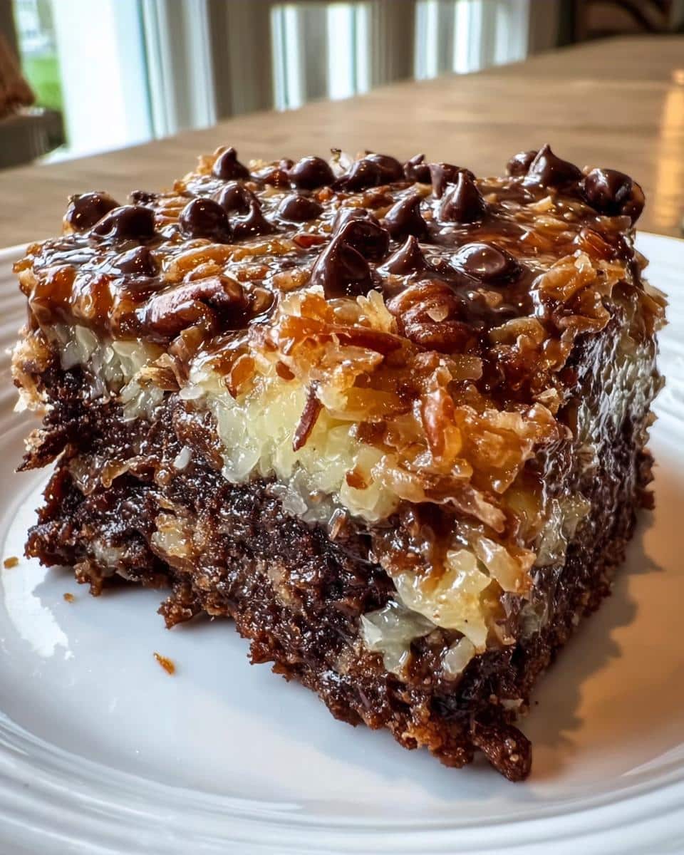 German Chocolate Dump Cake - detail 1