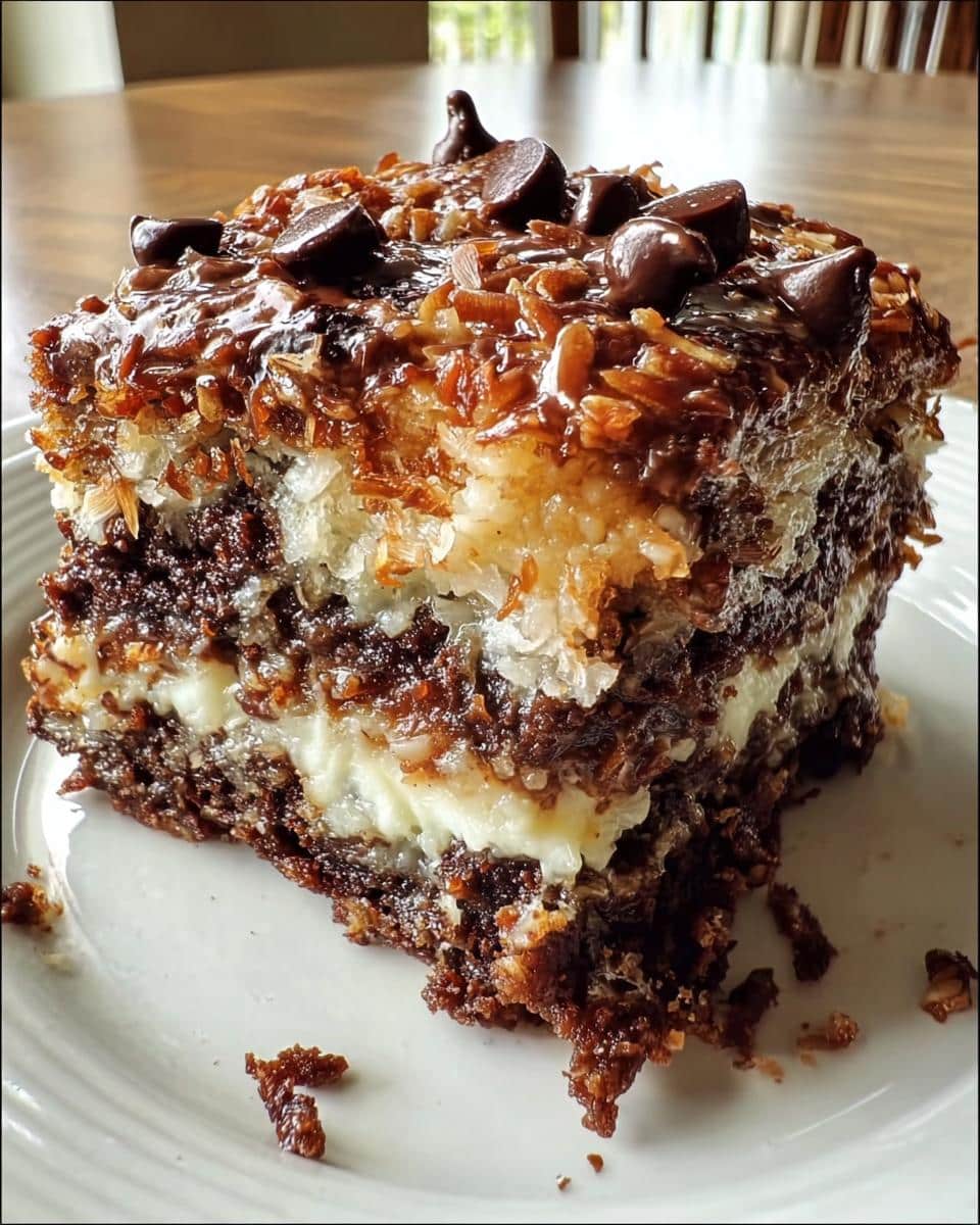 German Chocolate Dump Cake - detail 2