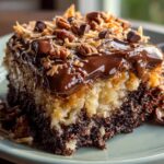 German Chocolate Poke Cake