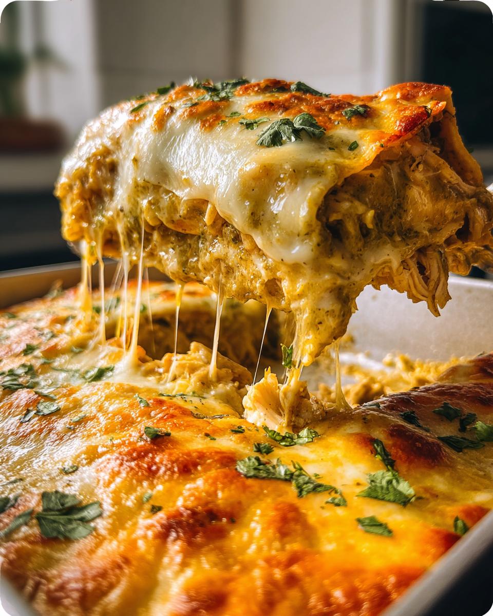 Green Chile Chicken Enchilada Casserole - detail 1