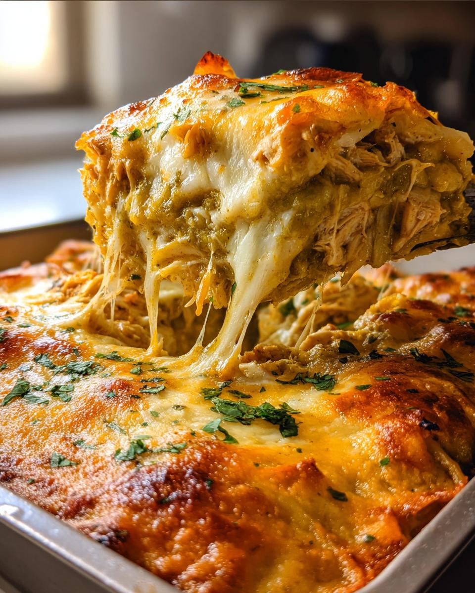 Green Chile Chicken Enchilada Casserole - detail 2