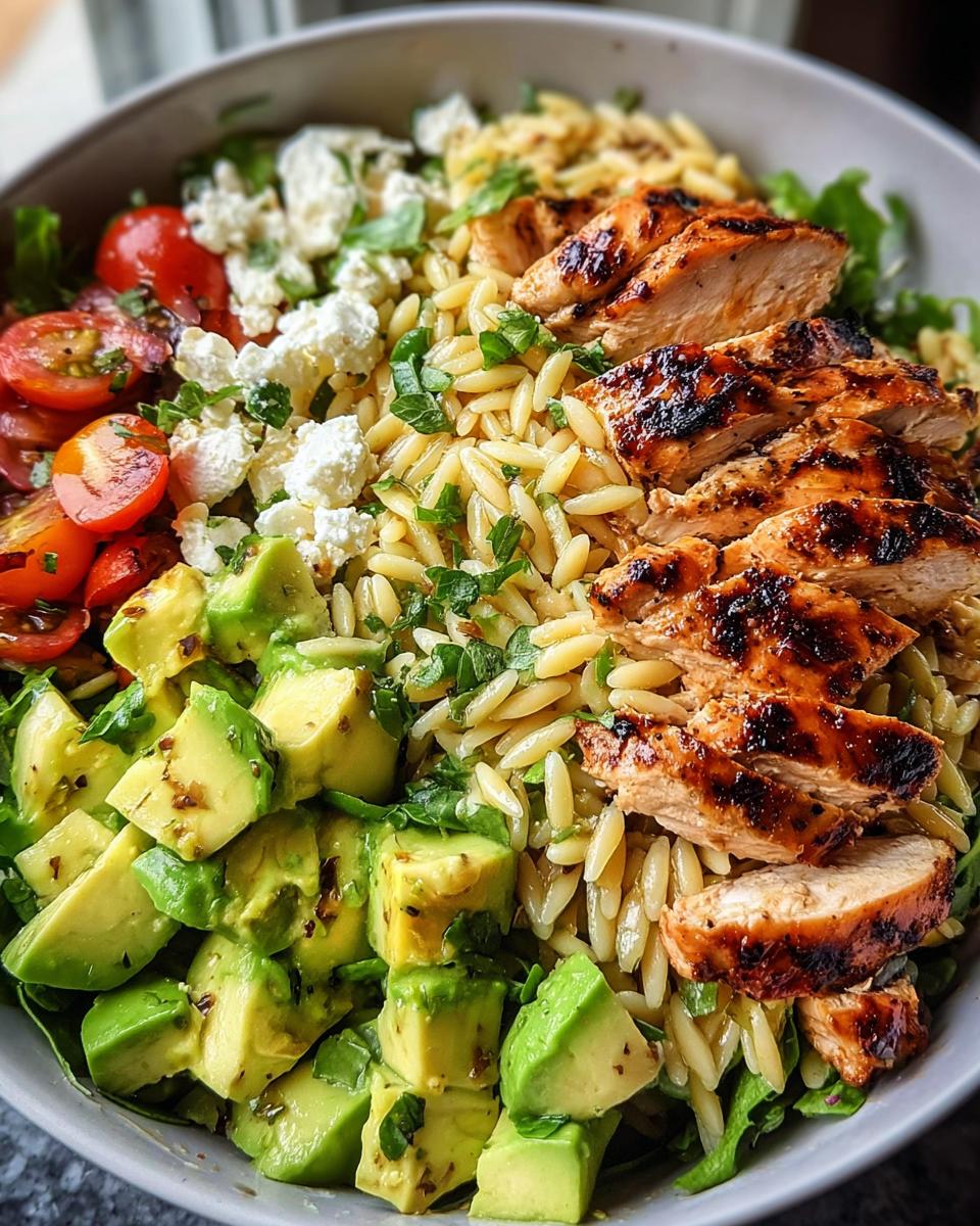 Grilled Chicken Orzo Salad - detail 2