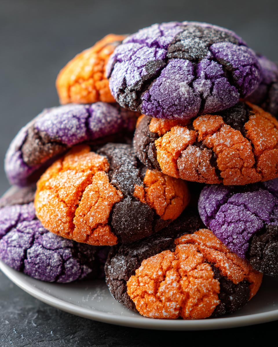 Halloween Crinkle Cookies - detail 1