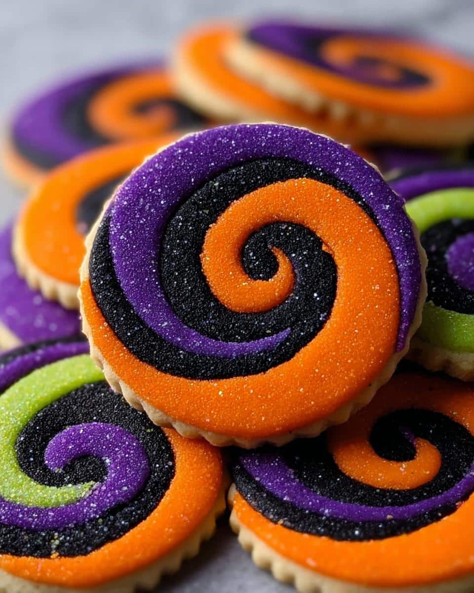 Halloween Pinwheel Sugar Cookies - detail 1
