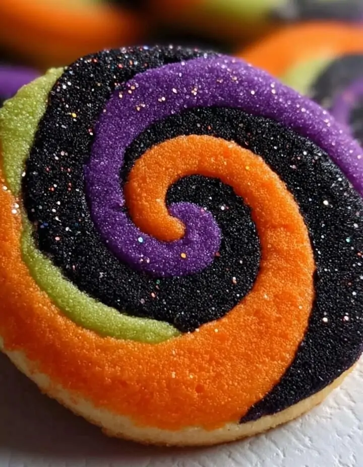 Halloween Pinwheel Sugar Cookies