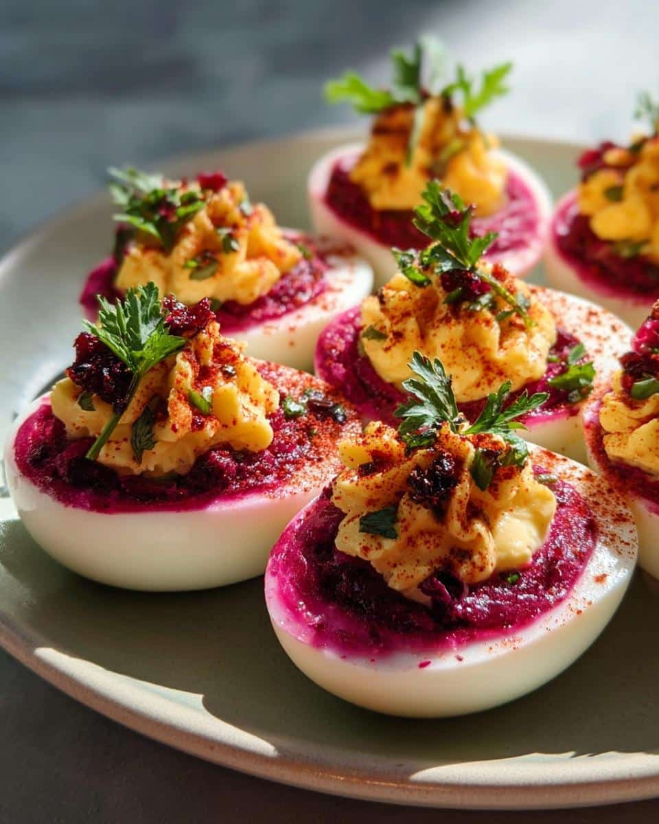 Harvest Cranberry Deviled Eggs - detail 1