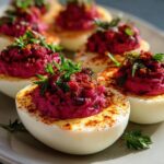 Harvest Cranberry Deviled Eggs
