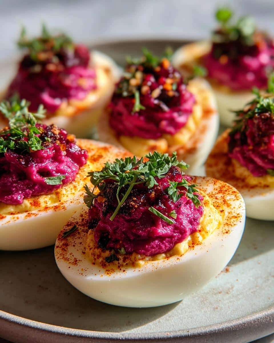 Harvest Cranberry Deviled Eggs - detail 2