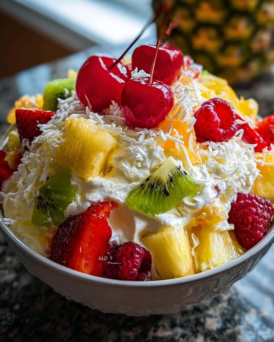 Hawaiian Cheesecake Salad - detail 1