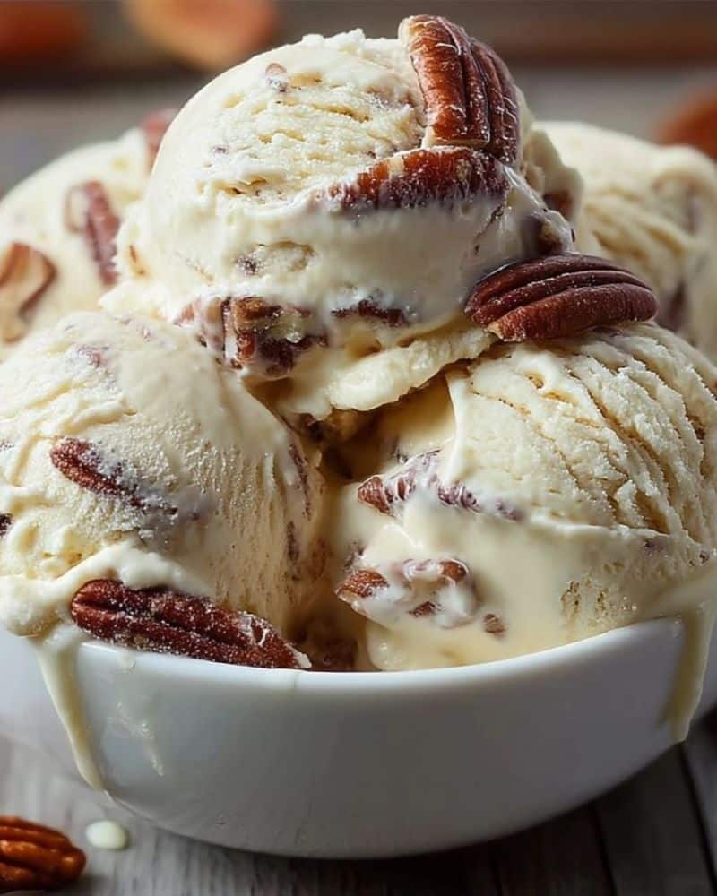 Homemade Butter Pecan Ice Cream