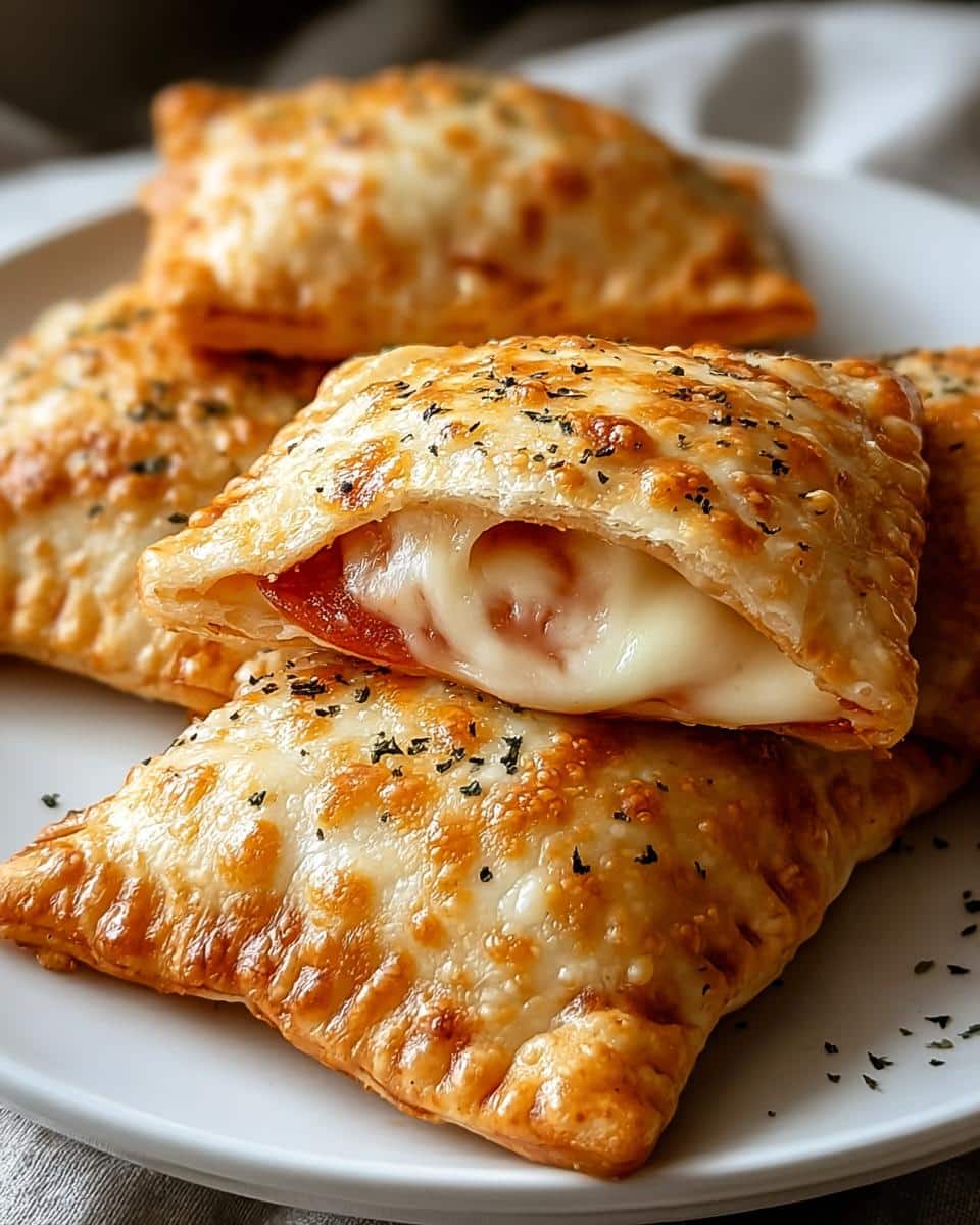 Homemade Cheesy Pizza Pockets - detail 1