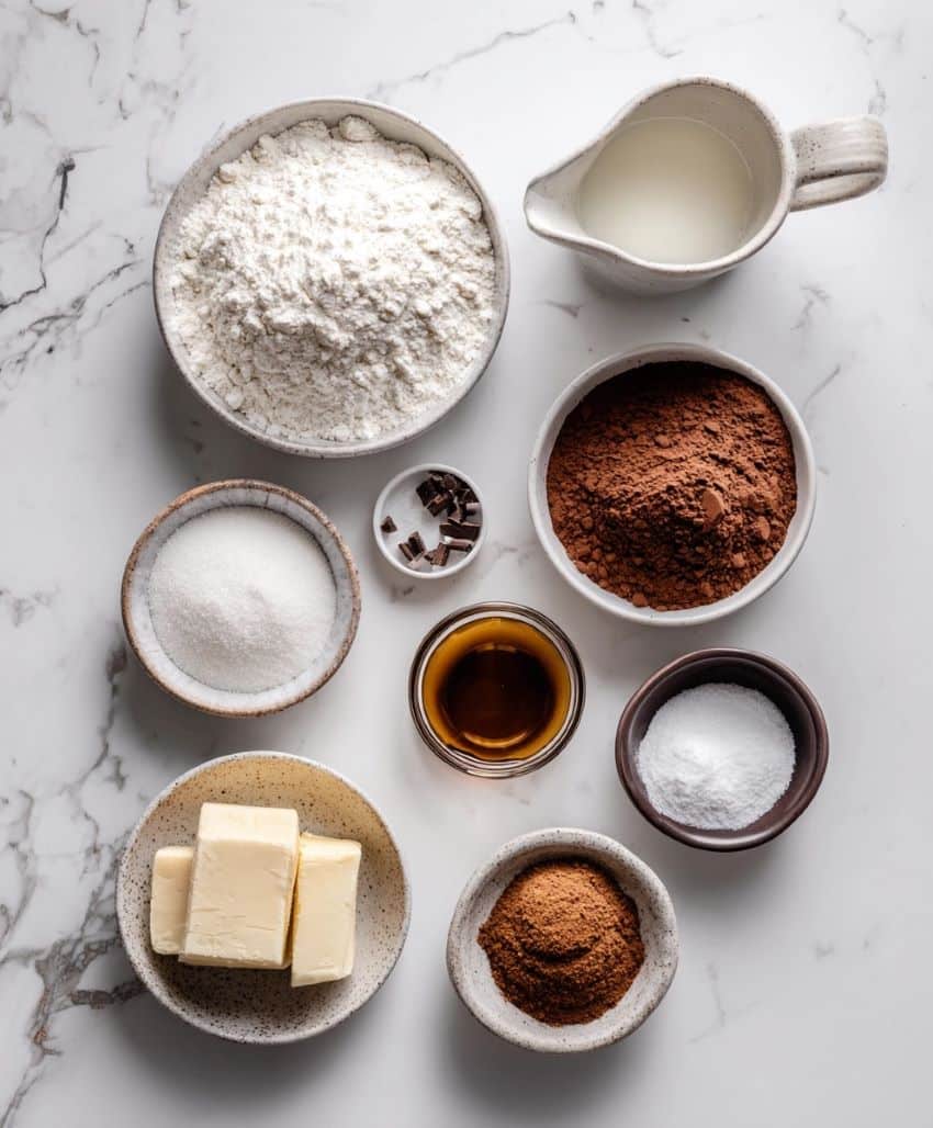Homemade Chocolate Cobbler - Ingredients