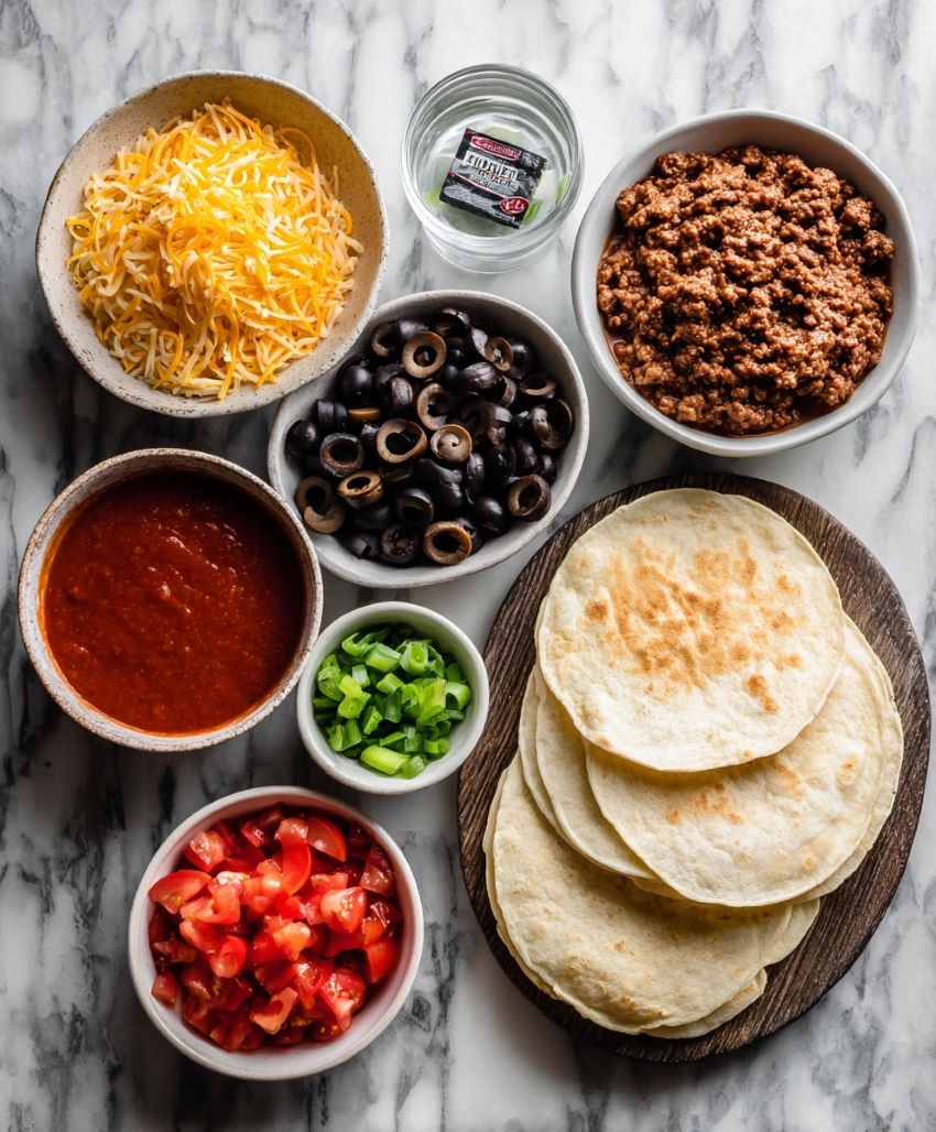 Homemade Mexican Pizza - Ingredients