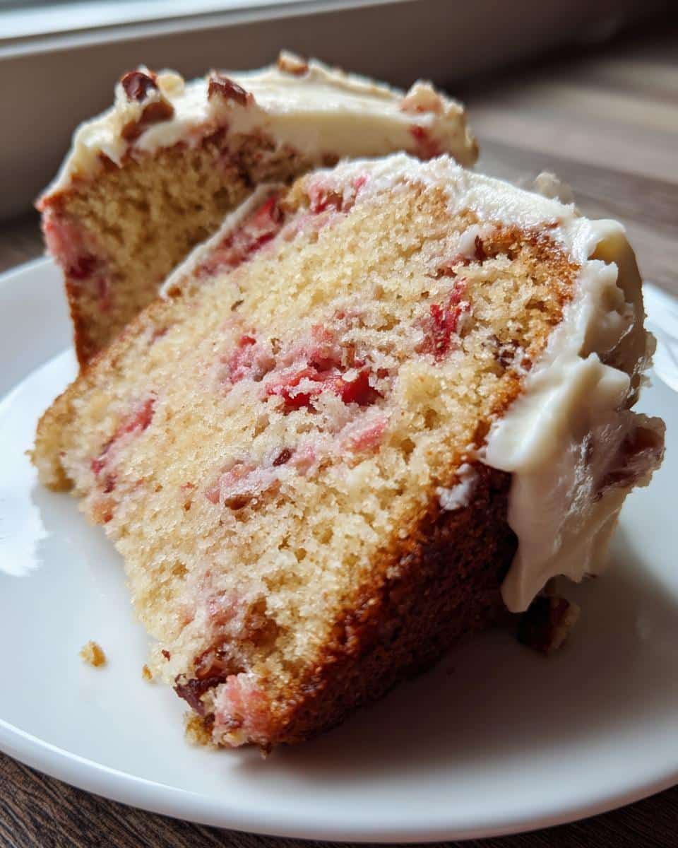 Homemade Strawberry Italian Cream Pound Cake