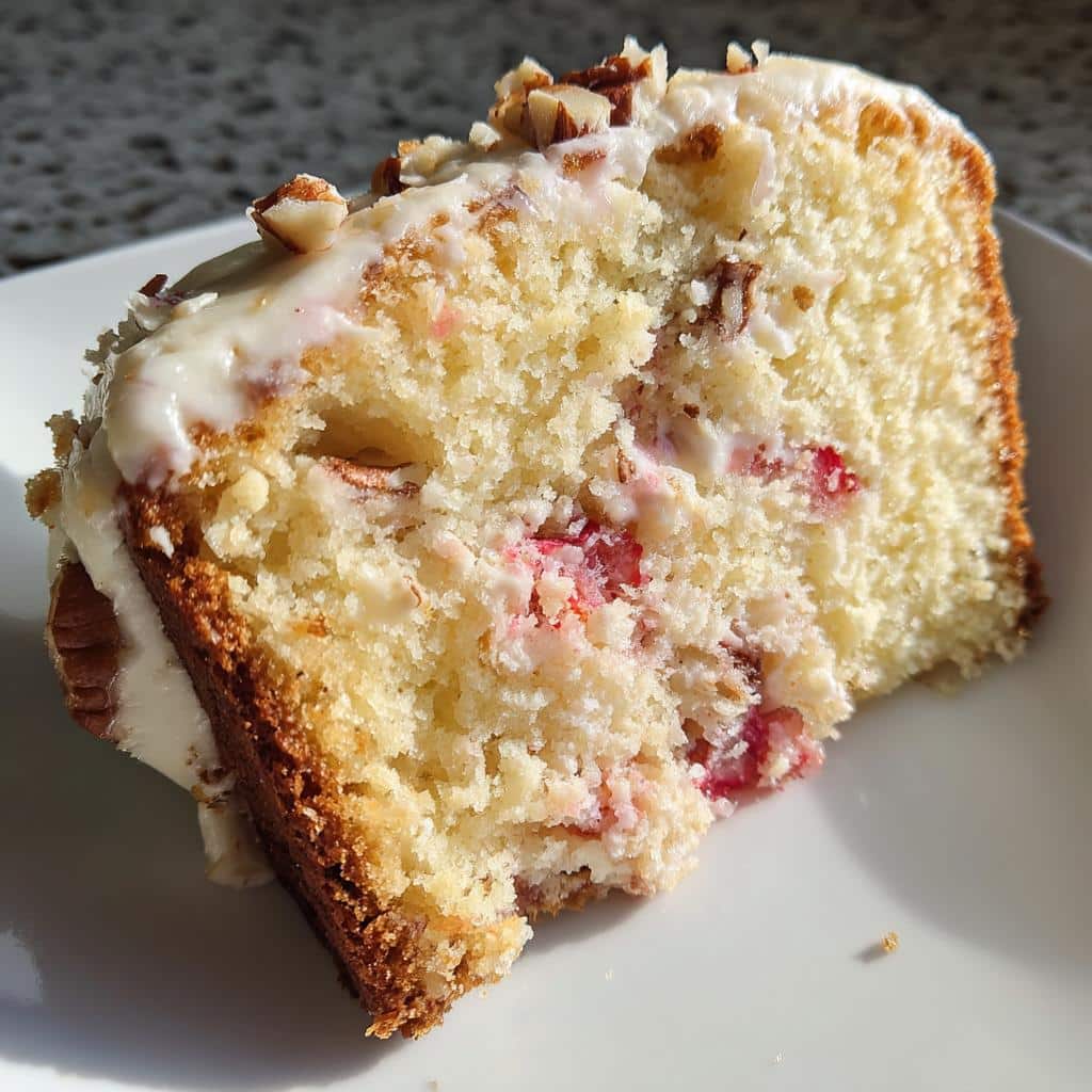 Homemade Strawberry Italian Cream Pound Cake