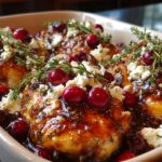 Honey Cranberry Chicken Bake with Feta Cheese
