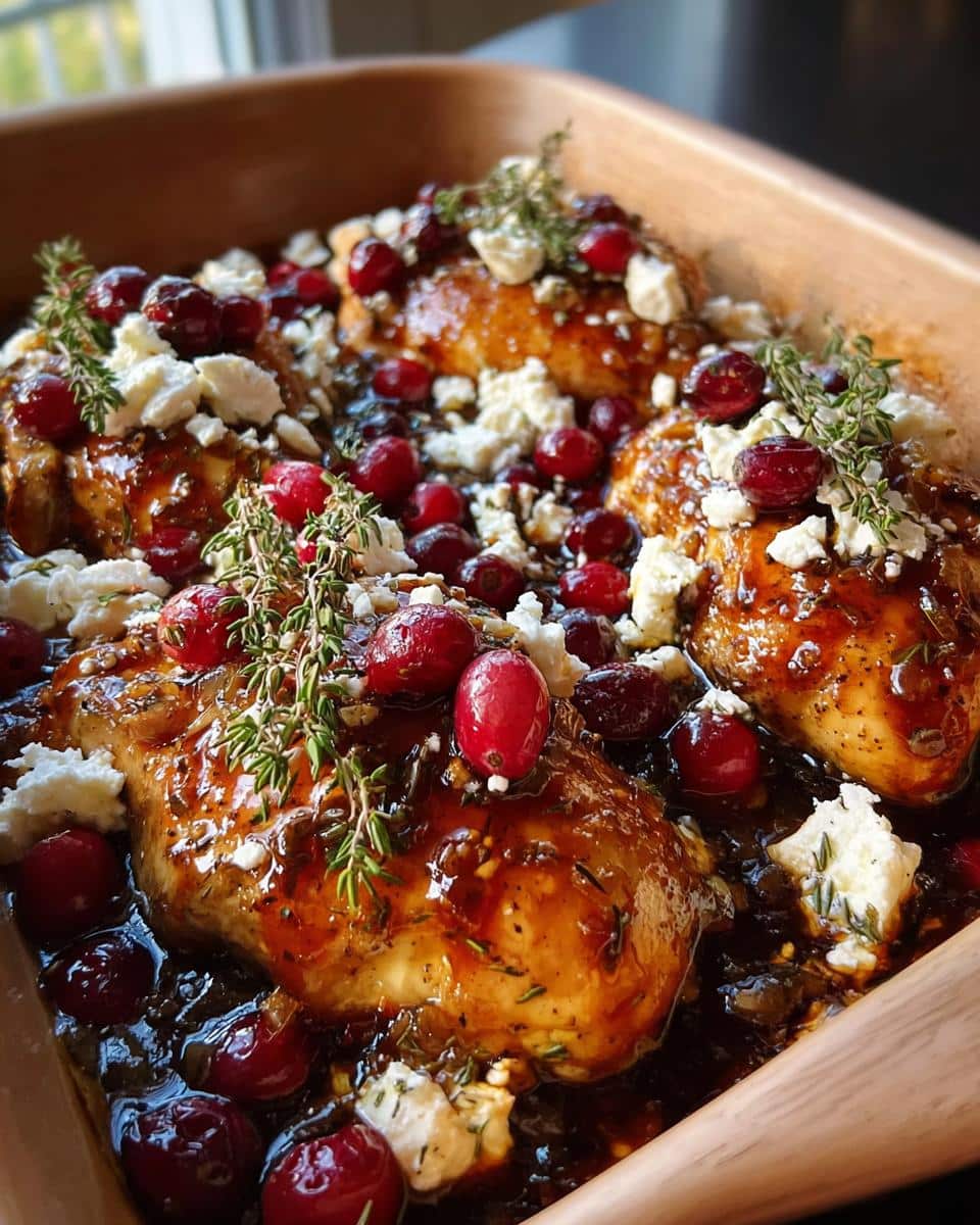 Honey Cranberry Chicken Bake with Feta Cheese - detail 2